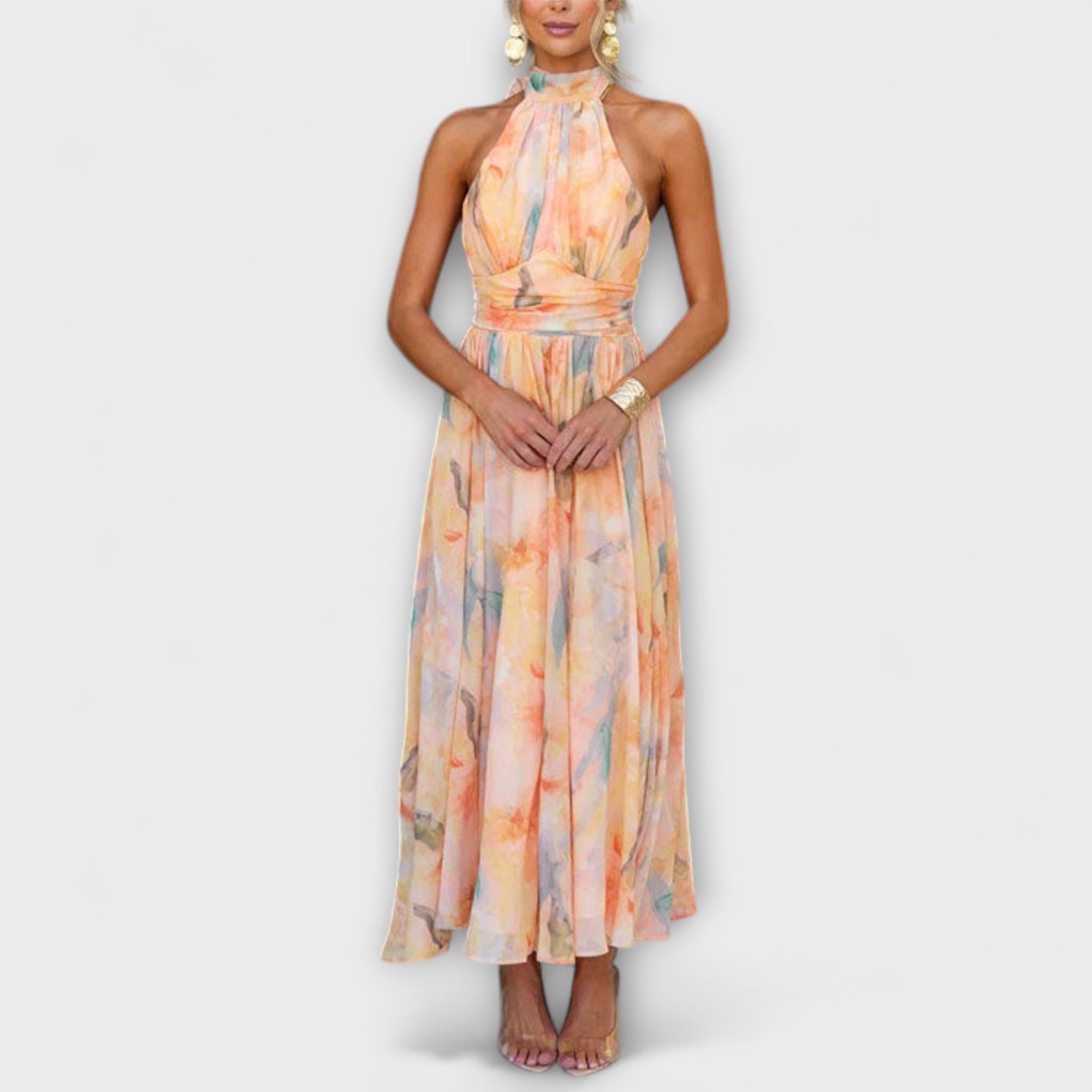 Vjera – Elegantna maxi haljina s otvorenim leđima Karolina Prague