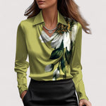 Charlotte – Elegantna Satenska Bluza s V-Izrezom Karolina Prague