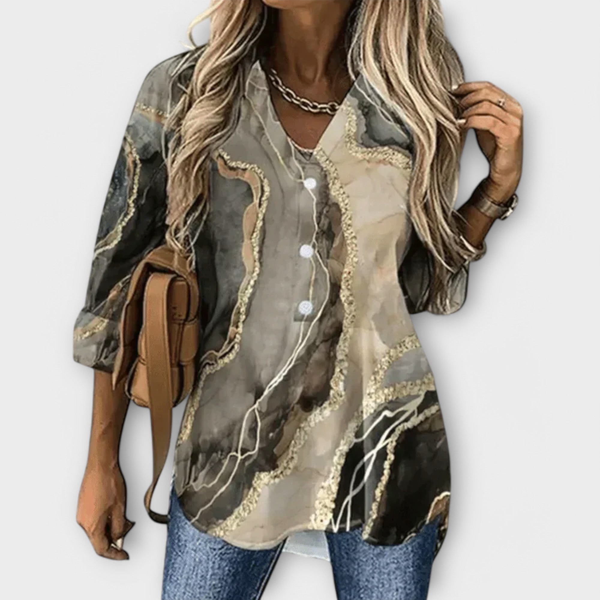 Cvita – Bluza s Umjetničkim Uzorkom Karolina Prague