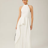 Karolína | Dlouhé vrstvené šaty s halter výstřihem karolina Prague