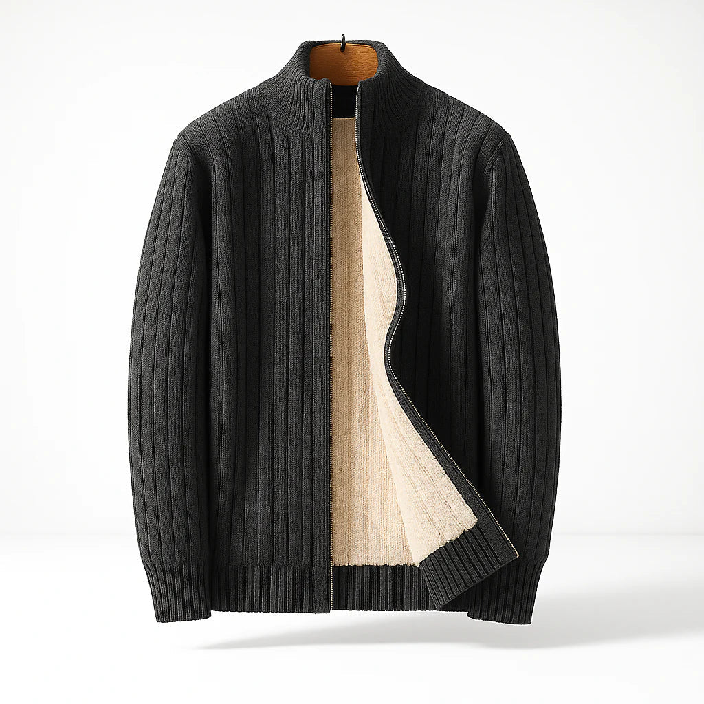 Mathew | Premium Winter-Strickjacke mit Reißverschluss Karolina Prague