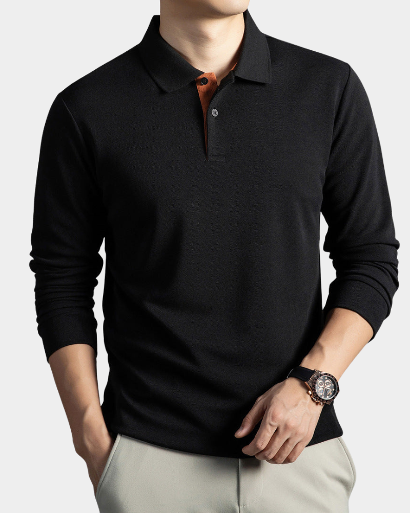 Leon | Premium-Polohemd mit langen Ärmeln Karolina Prague