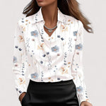 Charlotte – Elegantna Satenska Bluza s V-Izrezom Karolina Prague