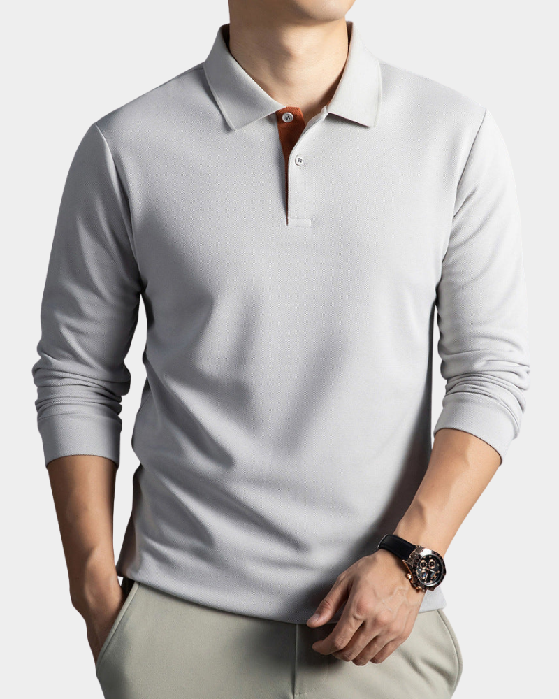 Leon | Premium-Polohemd mit langen Ärmeln Karolina Prague