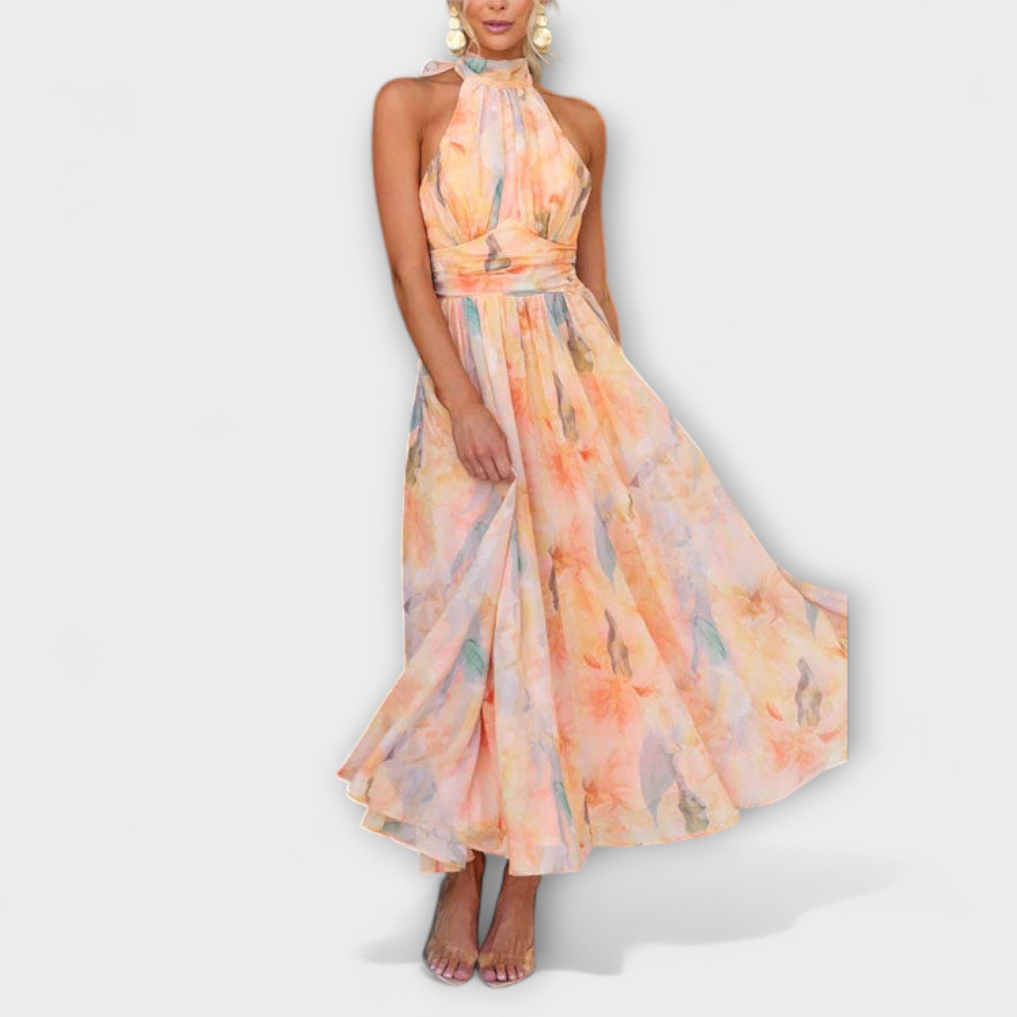 Vjera – Elegantna maxi haljina s otvorenim leđima Karolina Prague