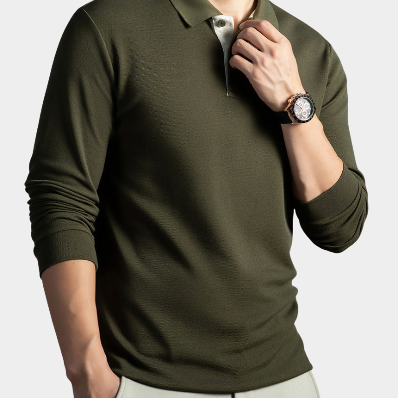 Leon | Premium-Polohemd mit langen Ärmeln Karolina Prague