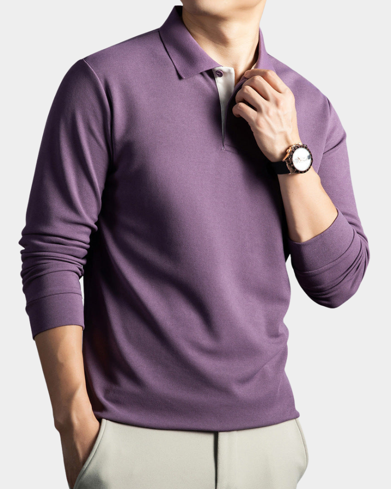 Leon | Premium-Polohemd mit langen Ärmeln Karolina Prague