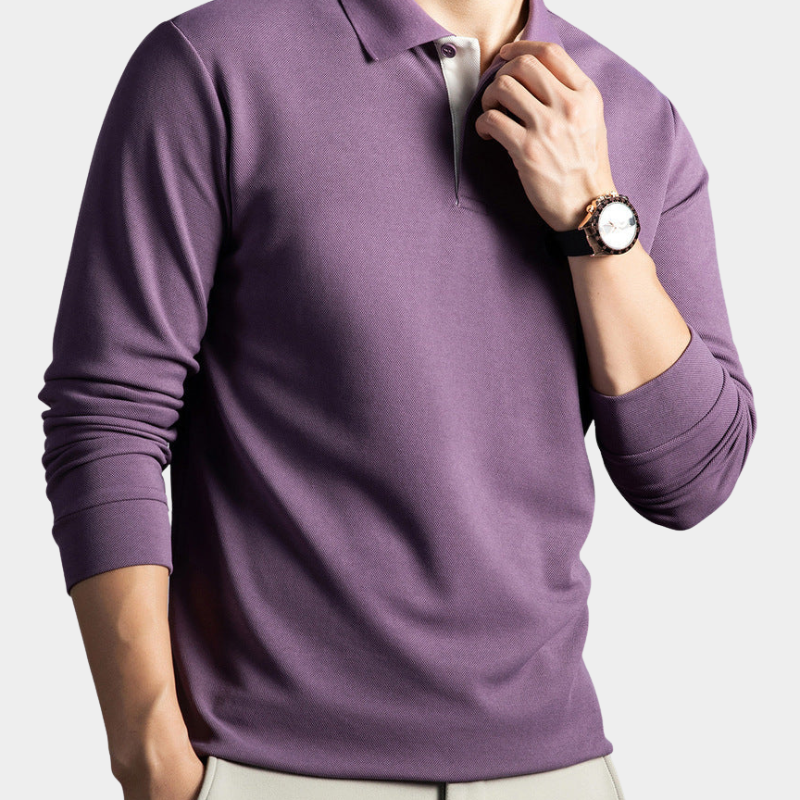 Leon | Premium-Polohemd mit langen Ärmeln Karolina Prague