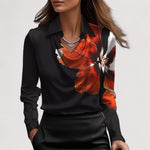 Charlotte – Elegantna Satenska Bluza s V-Izrezom Karolina Prague