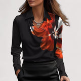 Charlotte – Elegantna Satenska Bluza s V-Izrezom Karolina Prague