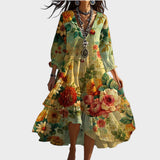 Marina – Elegantna Boho Haljina s Cvjetnim Uzorkom Karolina Prague