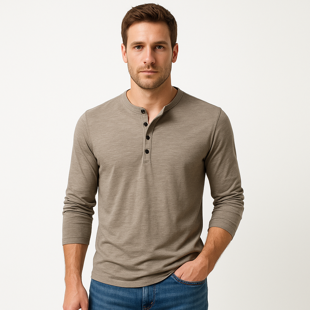 Walt | Langarmshirt mit Knopfleiste Karolina Prague