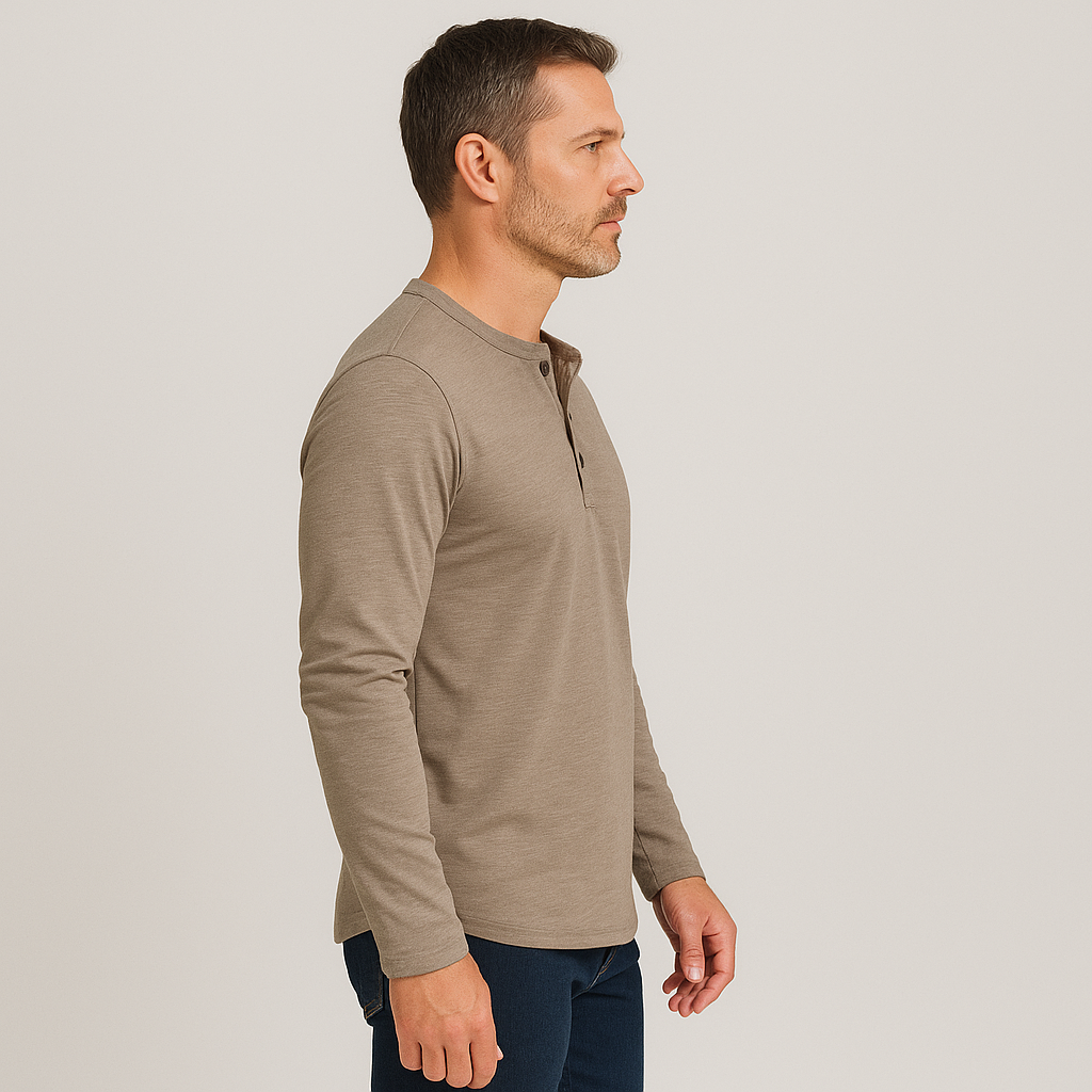 Walt | Langarmshirt mit Knopfleiste Karolina Prague