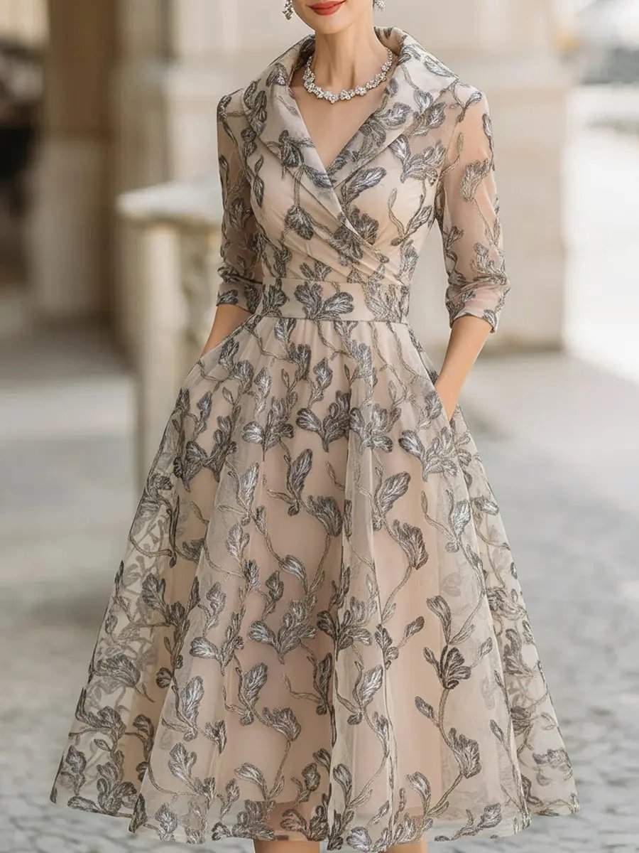 Elena - Elegantna čipkana haljina Karolina Prague