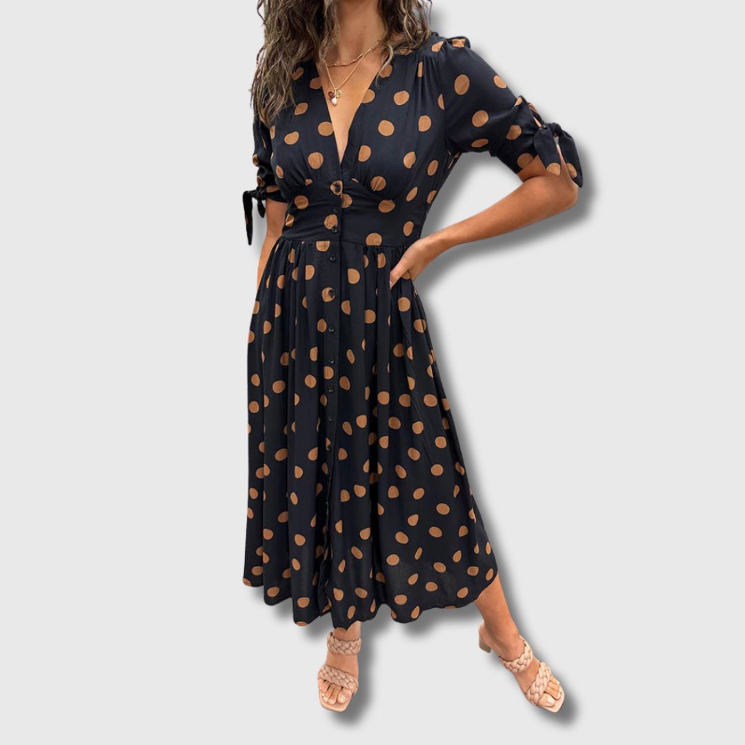 Monique – Ženska vintage haljina s točkicama Karolina Prague