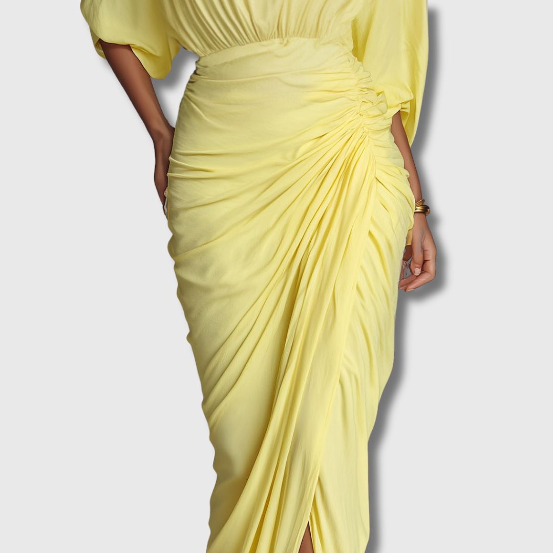 Diana – Elegantna maxi haljina u žutoj boji Karolina Prague