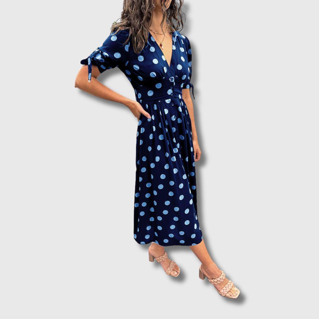 Monique – Ženska vintage haljina s točkicama Karolina Prague