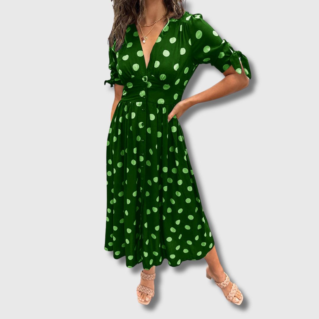 Monique – Ženska vintage haljina s točkicama Karolina Prague