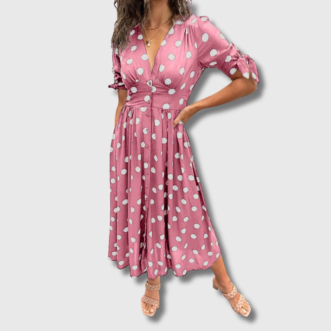Monique – Ženska vintage haljina s točkicama Karolina Prague