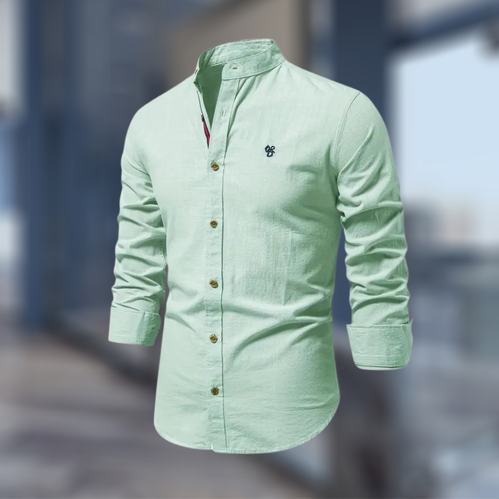 Marcky | Stehkragen Slim-Fit-Hemd Karolina Prague