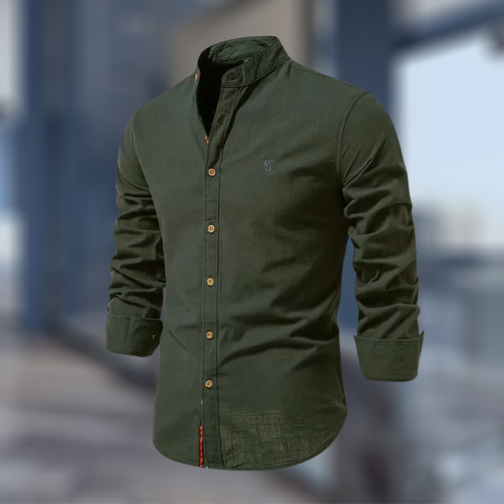 Marcky | Stehkragen Slim-Fit-Hemd Karolina Prague