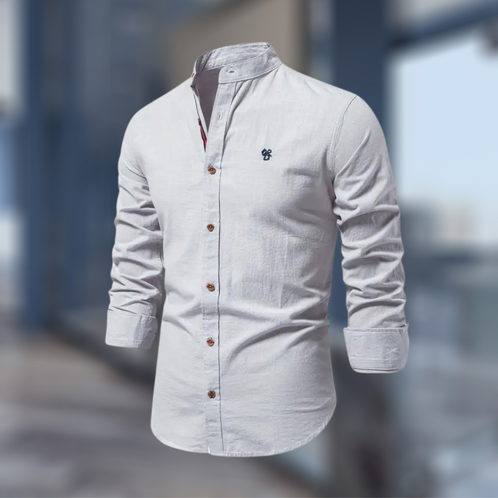 Marcky | Stehkragen Slim-Fit-Hemd Karolina Prague