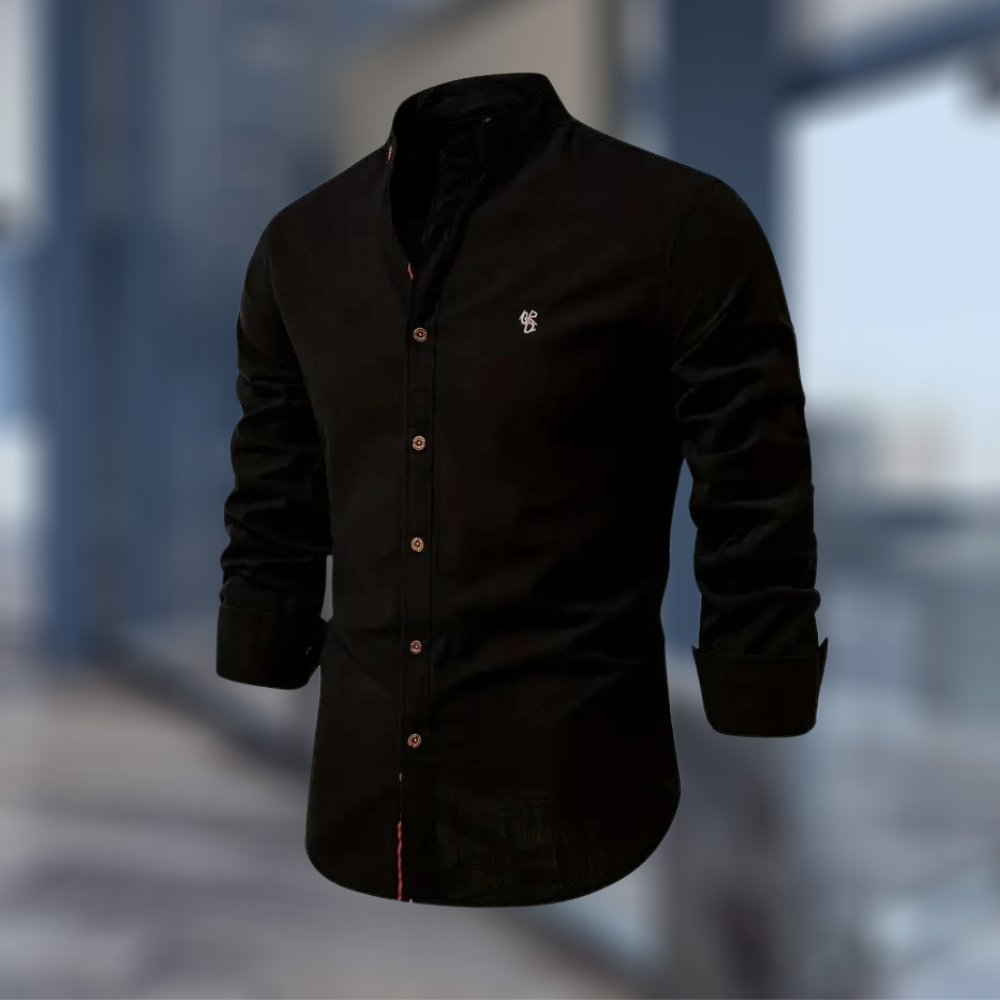 Marcky | Stehkragen Slim-Fit-Hemd Karolina Prague