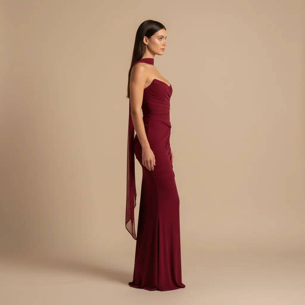 Libuše – Elegantní červené večerní šaty Karolina Prague