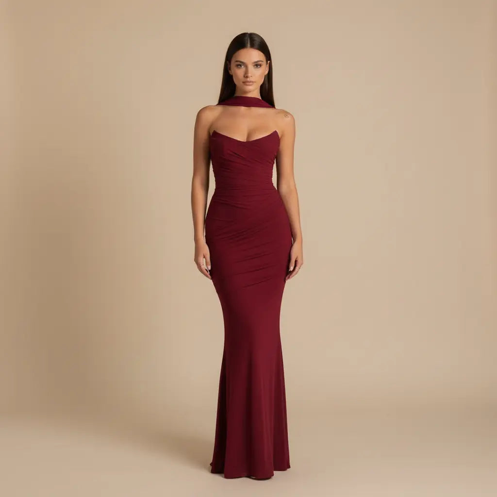 Libuše – Elegantní červené večerní šaty Karolina Prague