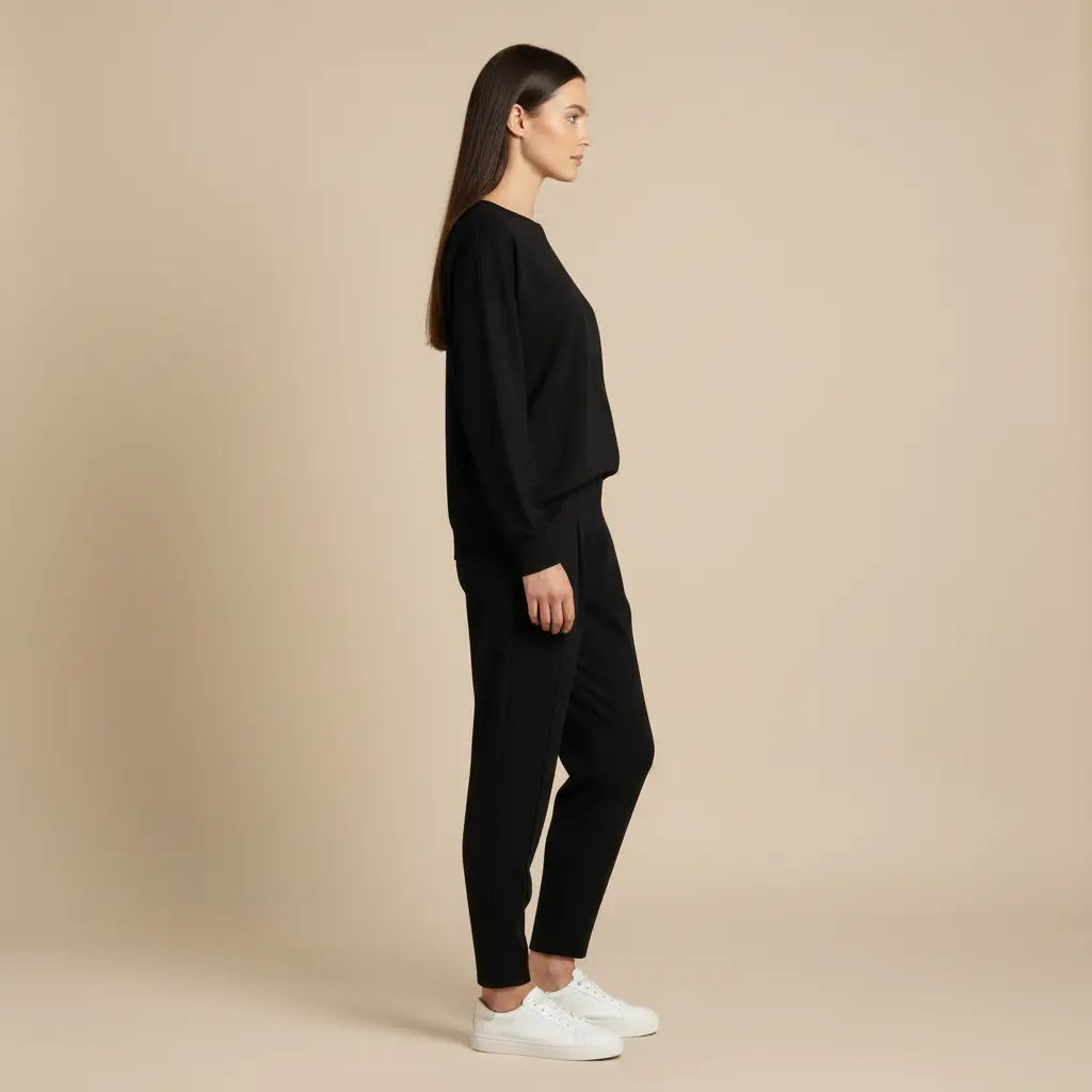 Audrey - Pohodlná dvoudílná souprava černá karolina prague