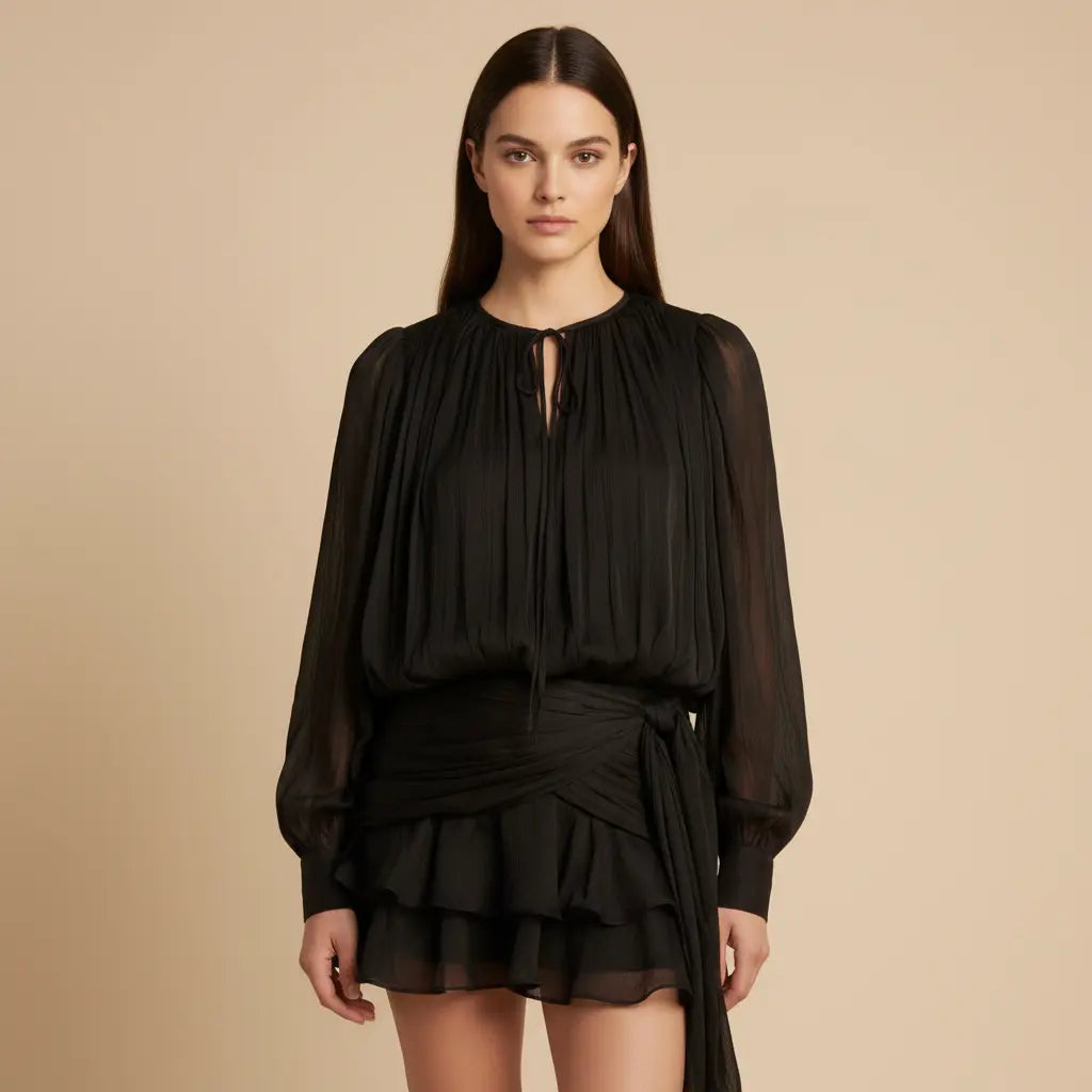 Monika – Elegantní černé mini šaty Karolina Prague