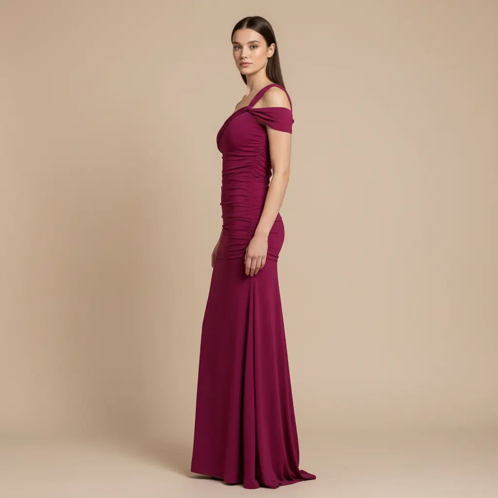 Drahomíra – Elegantní šaty v syté fuchsiové Karolina Prague