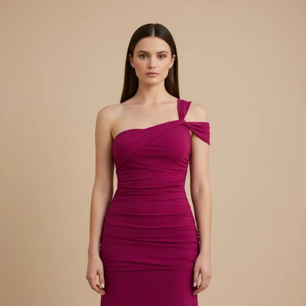 Drahomíra – Elegantní šaty v syté fuchsiové Karolina Prague