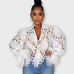 Malina – Elegantna Čipkasta Bluza Karolina Prague