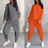 💕Conjunto de sudadera de manga larga con bajo irregular y pantalones para mujer Martina Soler