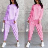 💕Conjunto de sudadera de manga larga con bajo irregular y pantalones para mujer Martina Soler