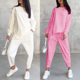 💕Conjunto de sudadera de manga larga con bajo irregular y pantalones para mujer Martina Soler