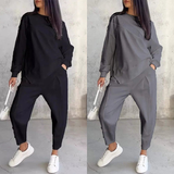 💕Conjunto de sudadera de manga larga con bajo irregular y pantalones para mujer Martina Soler