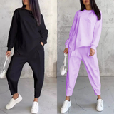 💕Conjunto de sudadera de manga larga con bajo irregular y pantalones para mujer Martina Soler
