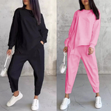 💕Conjunto de sudadera de manga larga con bajo irregular y pantalones para mujer Martina Soler
