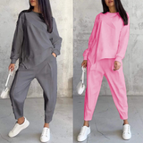 💕Conjunto de sudadera de manga larga con bajo irregular y pantalones para mujer Martina Soler