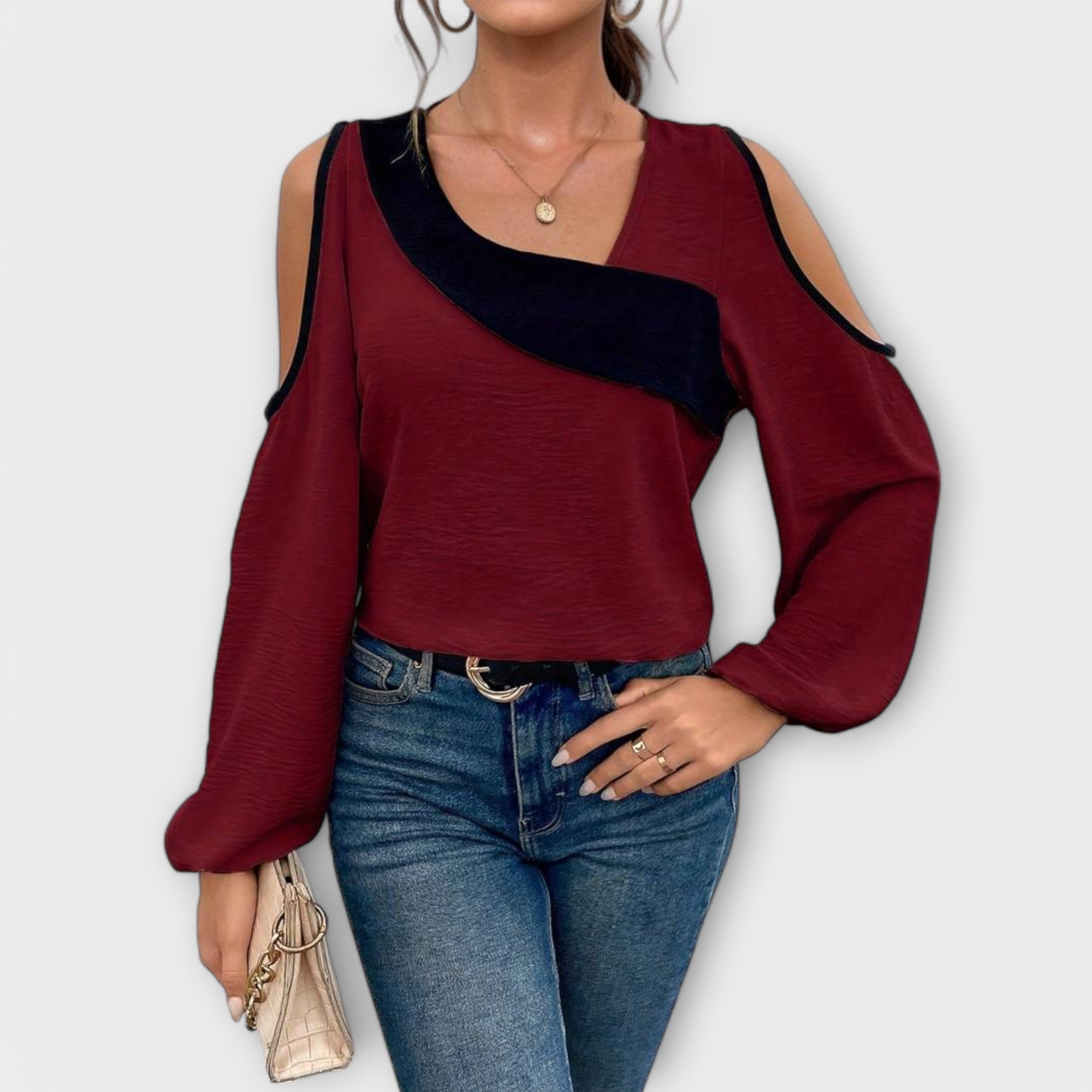 Anica - Bluza s kvadratnim izrezom Karolina Prague