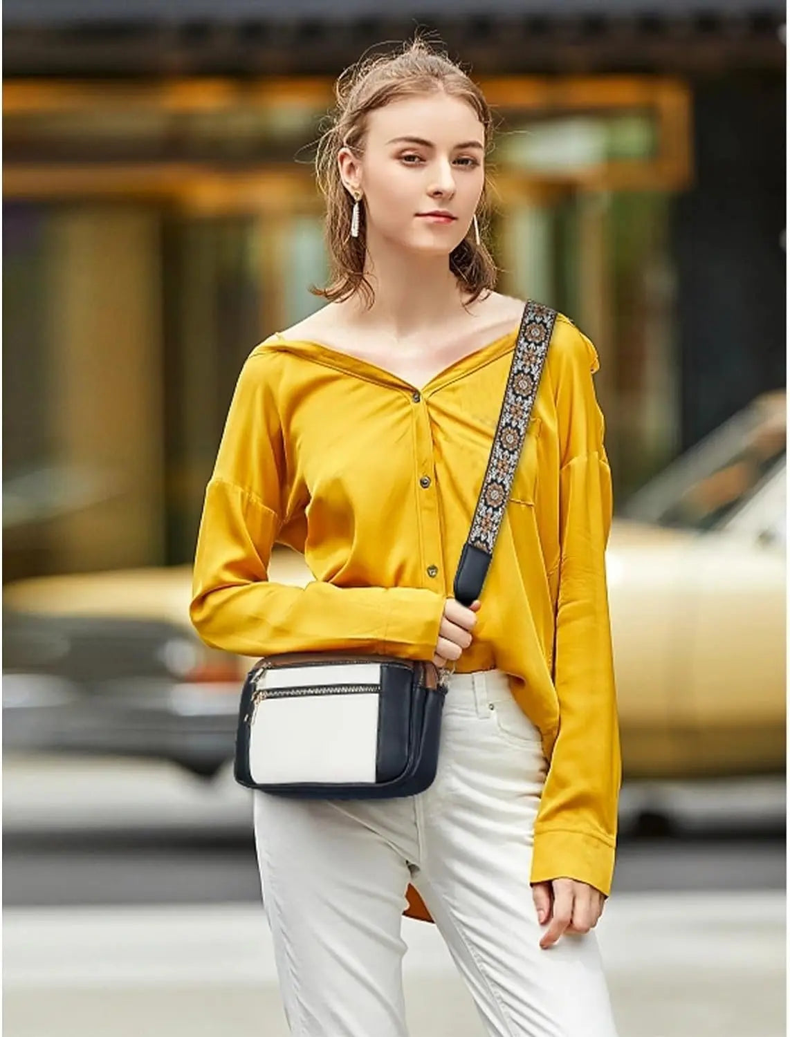 Maria – Elegantní bílá kabelka přes rameno Karolina Prague