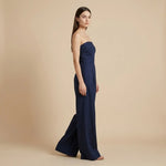 Simona – Elegantní strapless overal v tmavě modré barvě Karolina Prague
