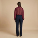 Electra – Elegantní vínový top s průhledností Karolina Prague