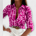 Camila – Sofisticirana Geometrijska Bluza Karolina Prague