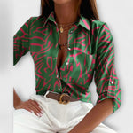 Camila – Sofisticirana Geometrijska Bluza Karolina Prague