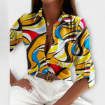 Ljubomira – Sofisticirana Geometrijska Bluza Karolina Prague