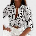 Ljubomira – Sofisticirana Geometrijska Bluza Karolina Prague