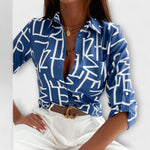 Ljubomira – Sofisticirana Geometrijska Bluza Karolina Prague